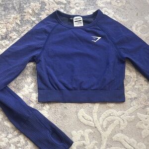 Gymshark Navy Long Sleeve Athletic Top Size XS